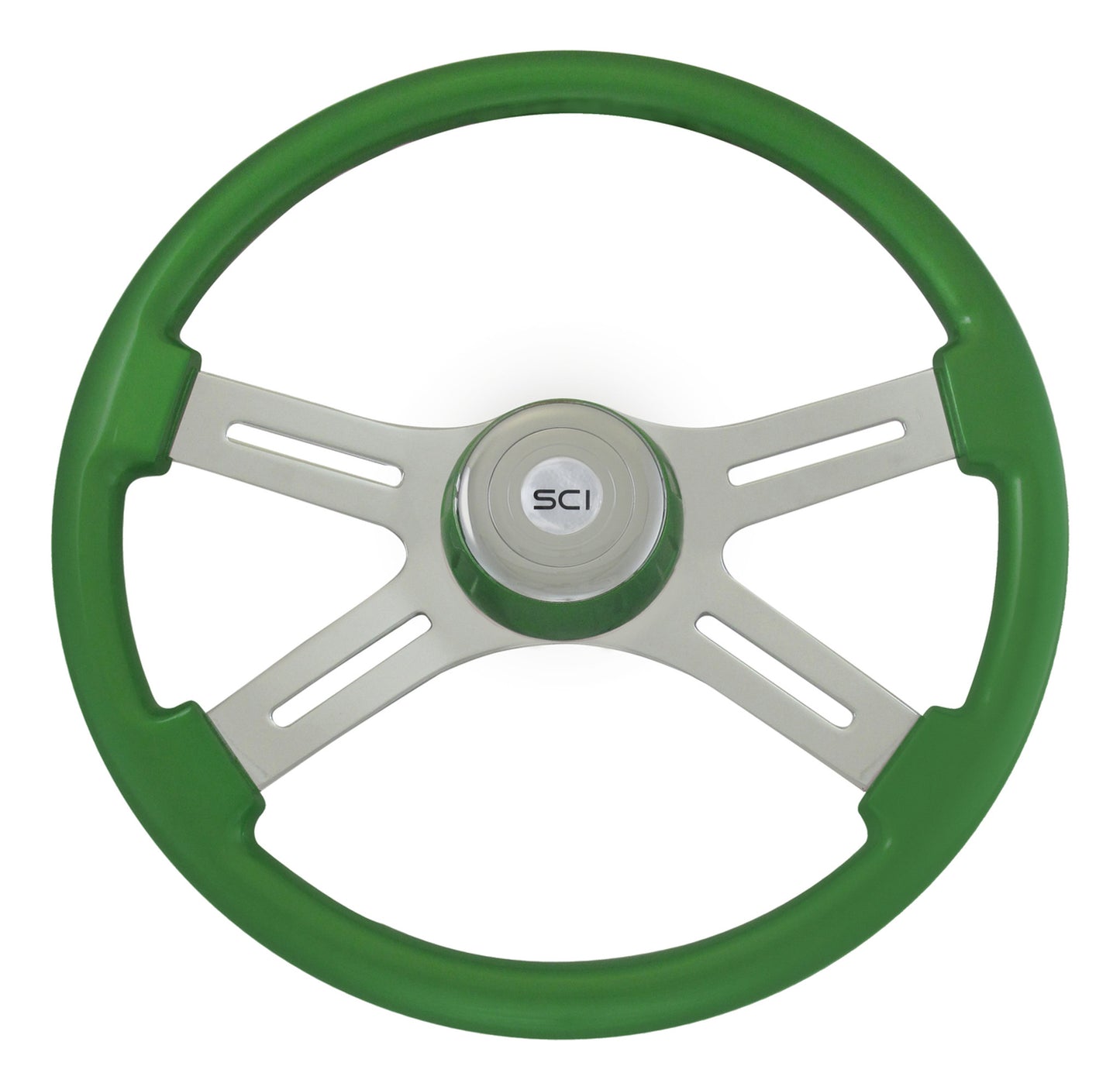 18" Classic Green Steering Wheel With Matching Bezel