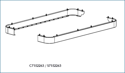 Peterbilt 389 4" Wide 63" Sleeper Panel (28) ¾’’ Light Holes On Lower Lip