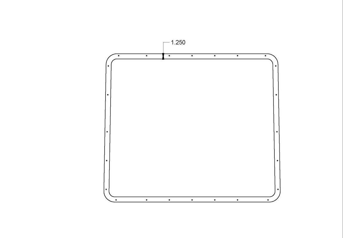 Peterbilt 379 Outer Grille Trim Extra Wide 1.25"