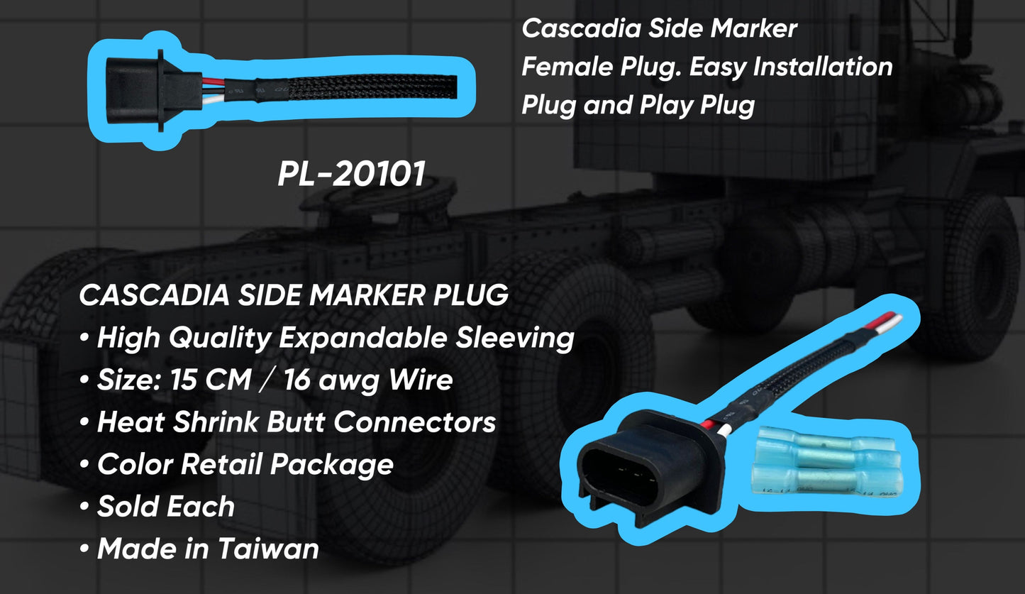 Freightliner Cascadia Side Marker Female Plug