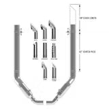 Peterbilt 389 11+ Double Bend 8" To 5" OEM Style Elbow Driver Side