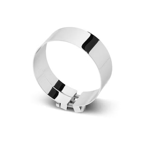 5" Chrome Butt Joint Clamp Plain No Attach Point