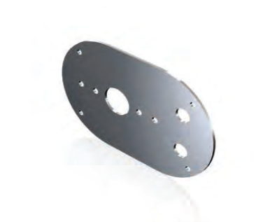 Peterbilt 389 Sleeper Single Dome Light with Dual Switches Watermelon Adapter Plate