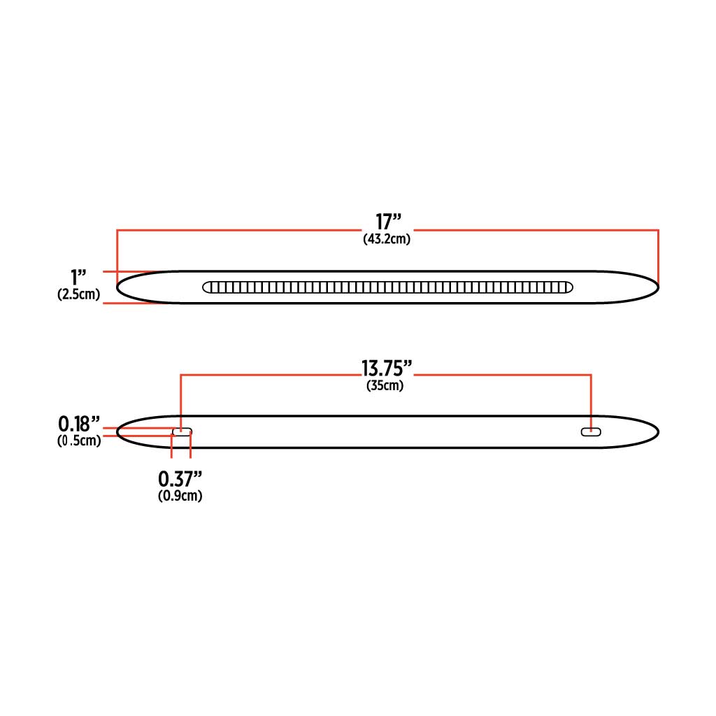 17" Amber Marker Slim Flatline LED Light