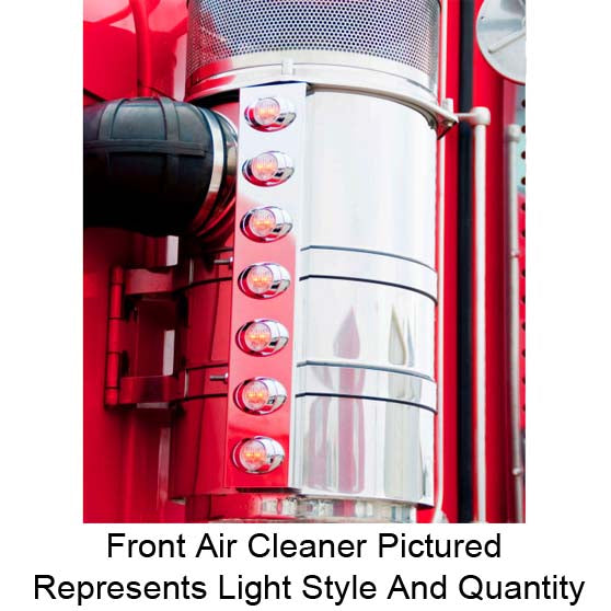 15" Kenworth Rear Air Cleaner Breather With 7 P3 Clear Lights