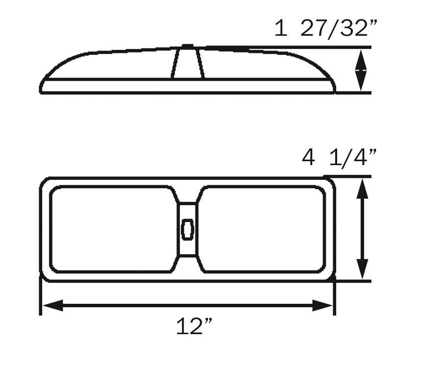 RV Interior Light Double Euro