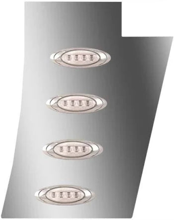 Peterbilt 389 Cowl Panel P1 A/C Lights Notched 3" Standard Cab 131"