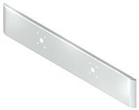 18" International HX520 Bumper Mounting, Tow Pin, And Fog Light Holes Rolled End*