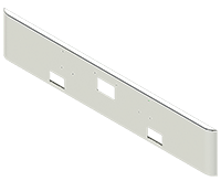 18" Peterbilt 379 378 Rolled End Tow Fog And Mounting Holes *