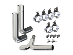 8" Peterbilt Lower Exhaust Kit Drop 90 Elbow With Y-Pipe