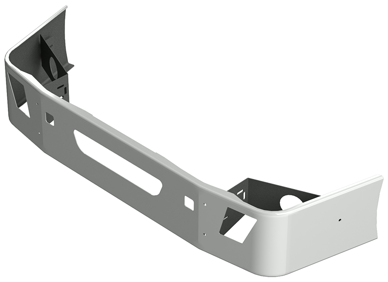 16" Volvo Set Back Axle Bumper With Factory Cut Outs