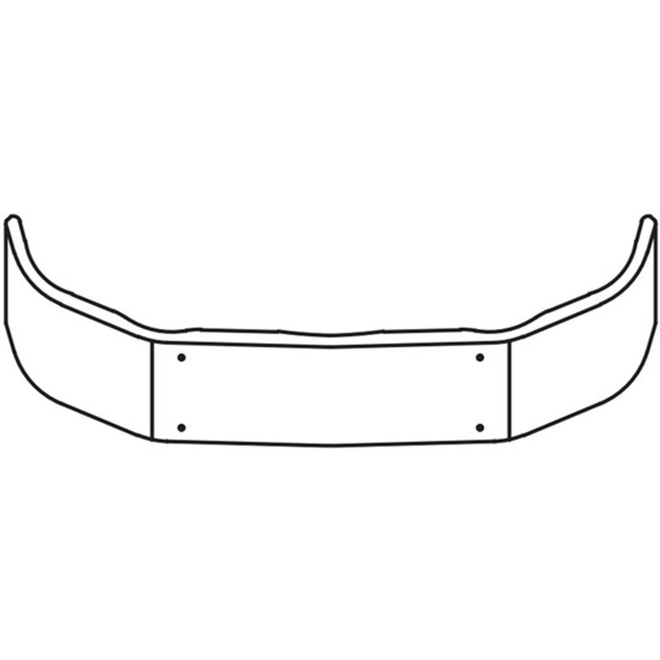 13 Inch Chrome Wrap Around Bumper, 10 Gauge For Peterbilt 337 SFA 2015-Newer