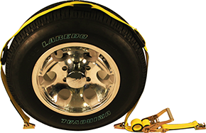 Auto Hauler 2" X 10' Ratchet Strap 3 Swivel J Hooks Rings 3 Rubber Blocks