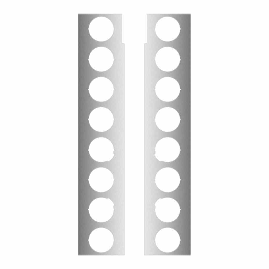 Peterbilt 389/388/367 Front 15″ Premium Air Cleaner LED Light Bars (2010+) – 16 x 2″ Holes