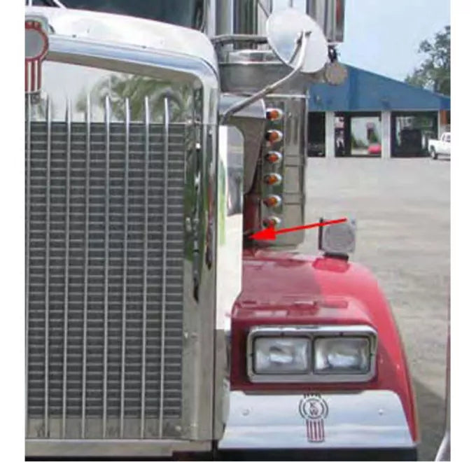 Kenworth W900 Side Hood Deflect