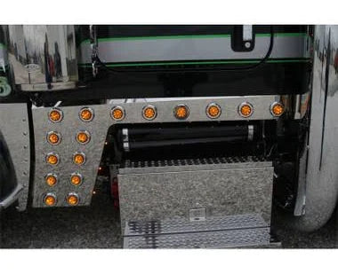 Peterbilt 389 Darwin One Piece Cab Cowl Panel 2" Round Flat 28 Slot