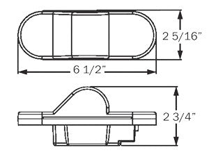 Oval Side Turn Marker LED With Bubble Amber / Amber