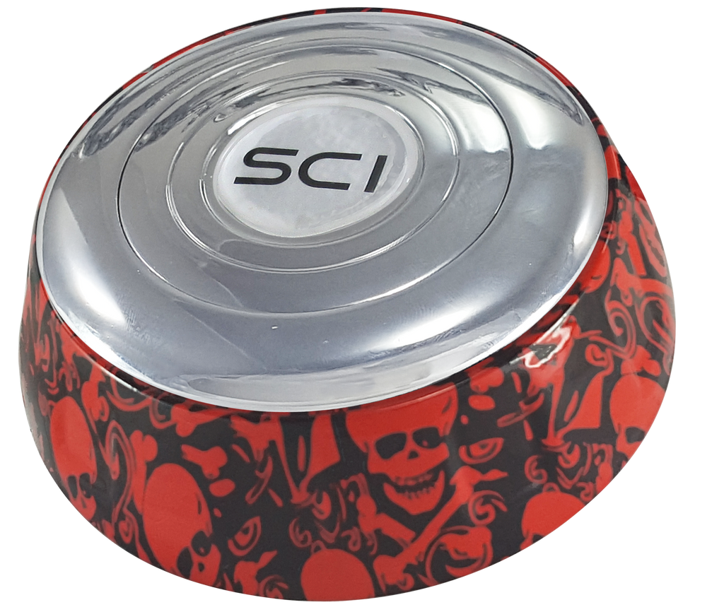 18" Viper Red Skulls Steering Wheel