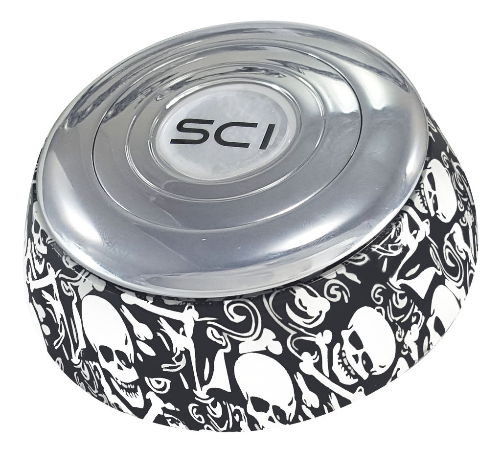 18" White Skulls Steering Wheel