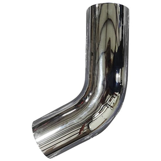 Peterbilt 379 Chrome 58 Degree Angled Exhaust Elbow  - Straight 5" OD To 5" OD