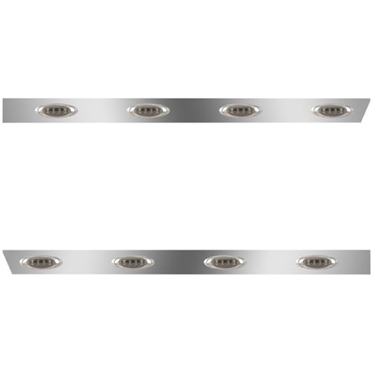 Peterbilt 389 1987 Through 2010 3 Inch Tall Cab Panels With 3 P1 LED Lights holes only