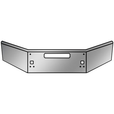 14 " Kenworth T800, T880 Tapered Open End Bumper, W/ Tow & Vent Holes