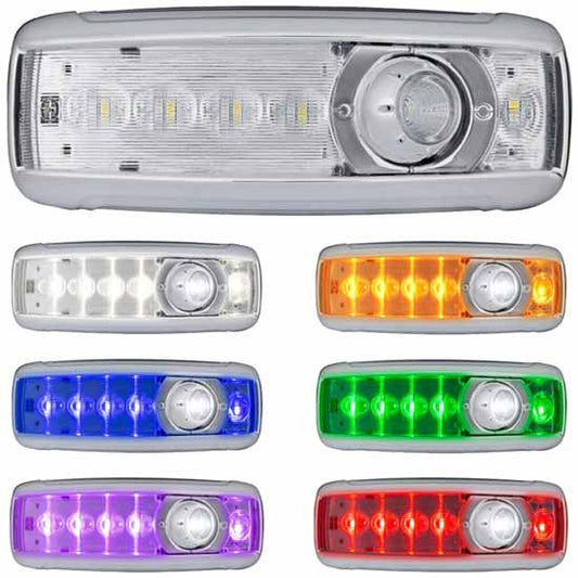 Interior Projector Dome & Map Cab Light - Multi-Color 8 Diodes- Kenworth