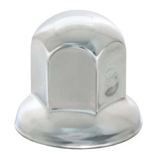 STANDARD CHROME STEEL PUSH-ON LUG NUT COVER WITH FLANGE