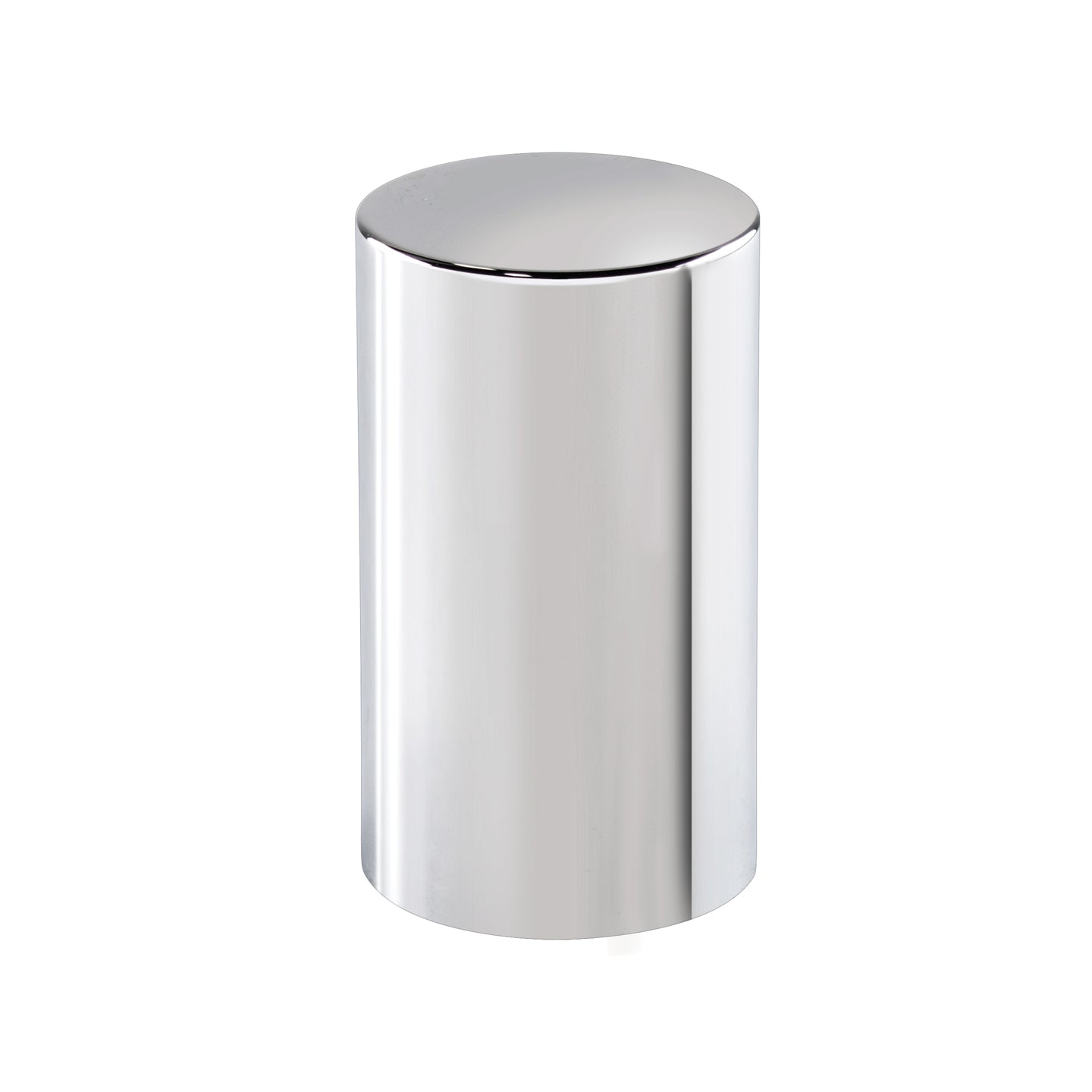 33mm x 3-1/2" Chrome Plastic Cylinder Nut Covers - Thread-On (10-Pack)