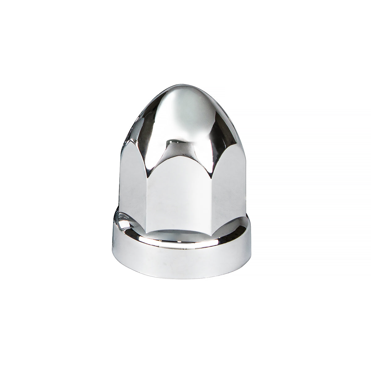 33mm X 2-3/4" Chrome Plastic Bullet Nut Covers With Flange - Push-On (Box of 20 )