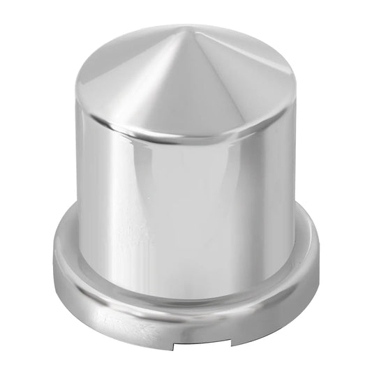 POINTED CHROME PLASTIC PUSH-ON LUG NUT COVER 33 MM