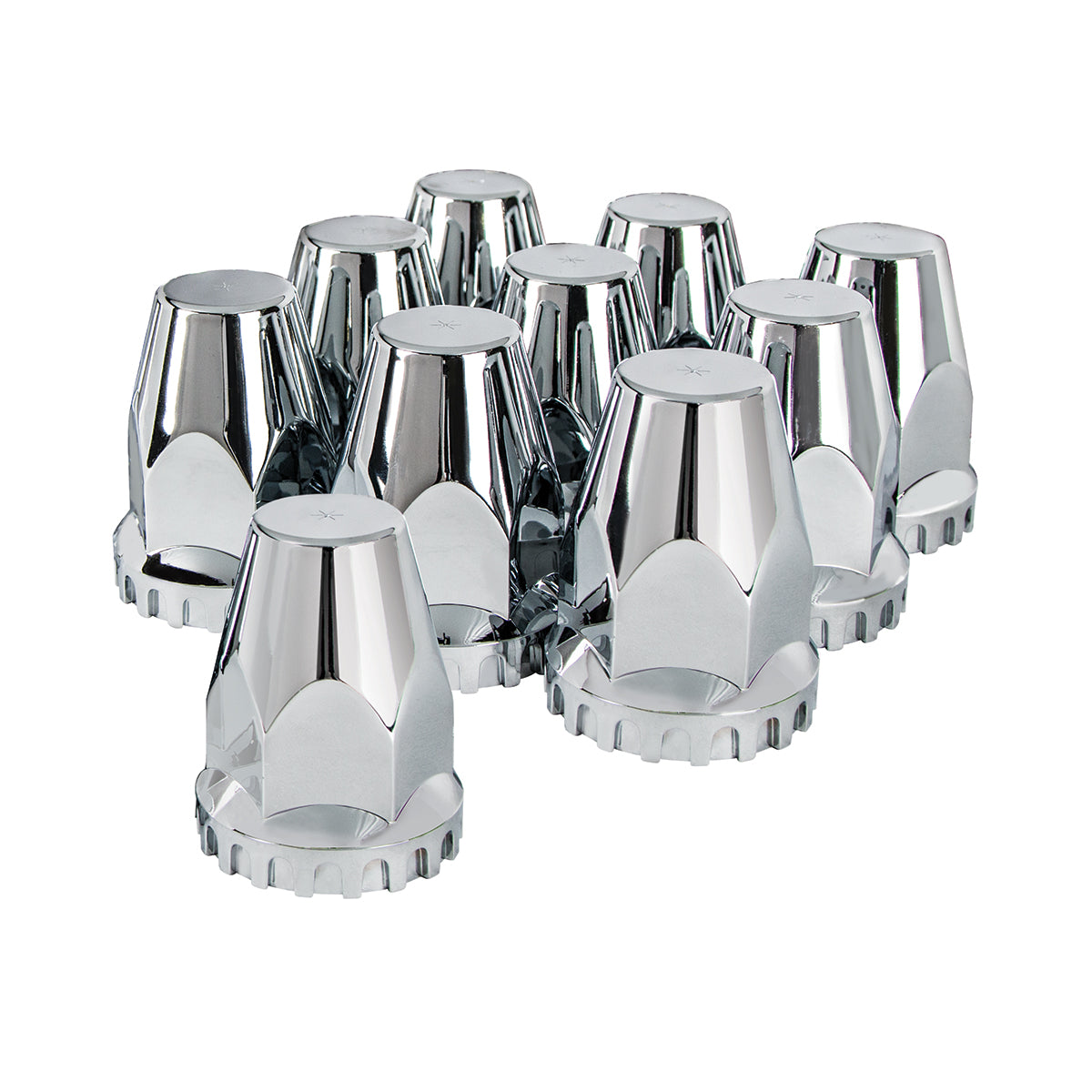 33mm X 2-3/4" Chrome Plastic Original Nut Cover - Thread-On (10-Pack)