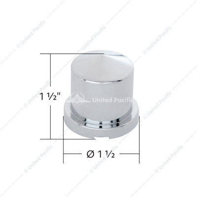 Chrome Plastic Pointed Nut Covers - Push-On 15/16" X 1-1/2"  (10-Pack)