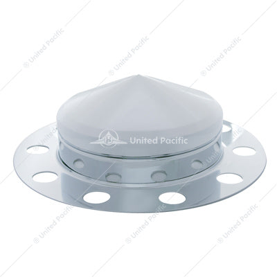 Chrome Pointed Front Axle Cover Kit-Steel/Aluminum Wheel With 33mm Nut Cover (3-Pack)