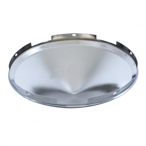 5 Even Notched Chrome Pointed Front Hub Cap - 7/16" Lip