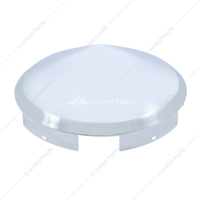 5 Even Notched Chrome Pointed Front Hubcap - 1" Lip