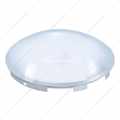 6 Uneven Notched Chrome Dome Front Hubcap - 7/16" Lip