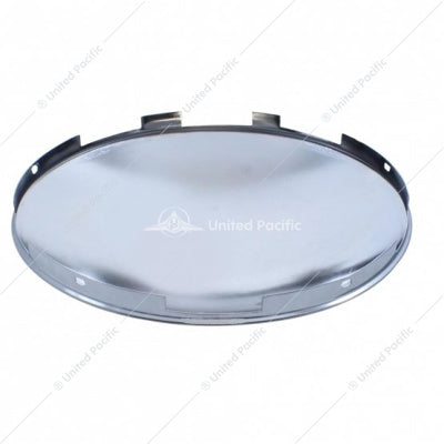 6 Uneven Notched Chrome Dome Front Hubcap - 7/16" Lip