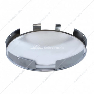 6 Uneven Notched Chrome Dome Front Hubcap - 1" Lip