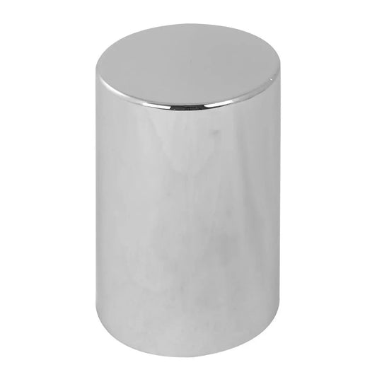 Chrome Plastic Screw-On 33MM Flat Top Cylinder Lug Nut Cover