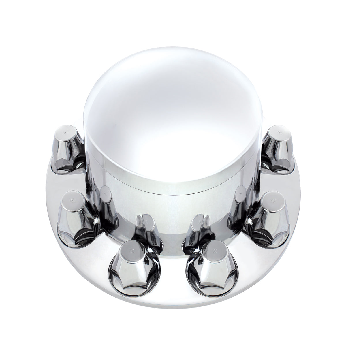 Dome Rear Axle Cover With 33mm Standard Thread-On Nut Covers - Chrome