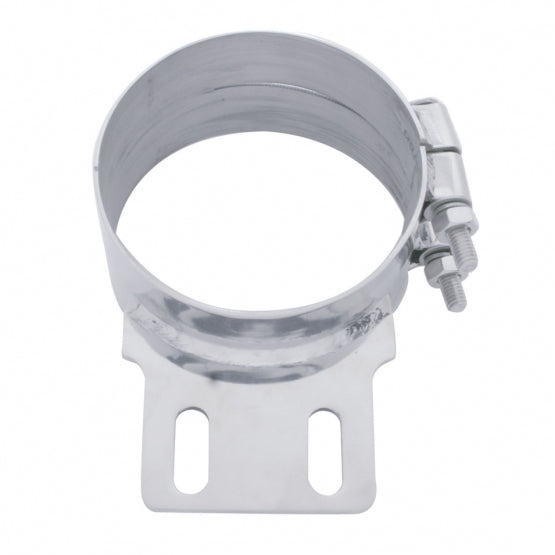 Stainless Butt Joint Exhaust clamp, Straight Bracket - 5"