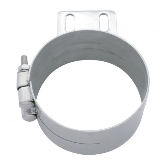 Stainless Butt Joint Exhaust clamp, Straight Bracket - 5"