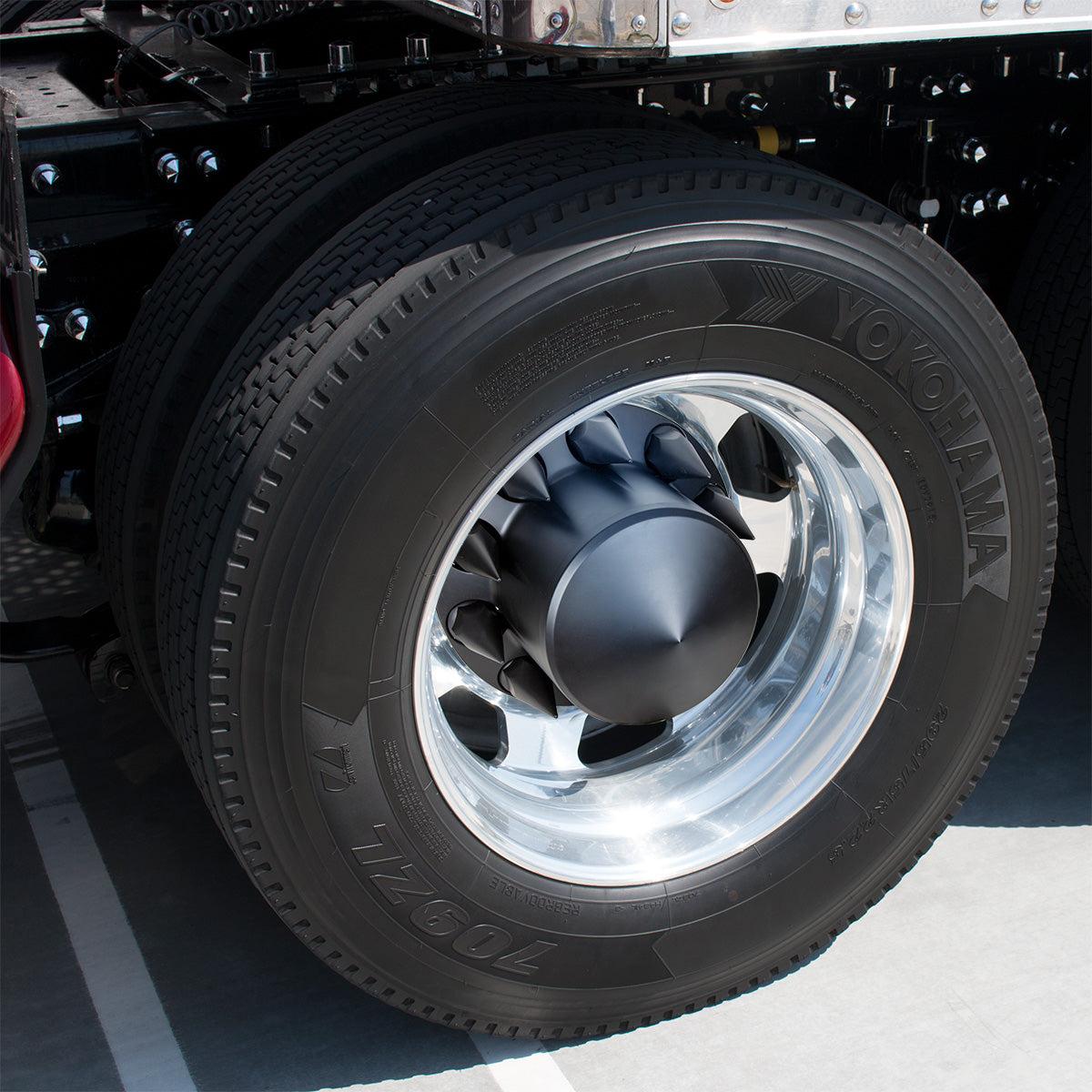 Acv Rear Pointed Rear Axle Cover With 33mm Spike Thread-On Nut Covers - Matte B ...