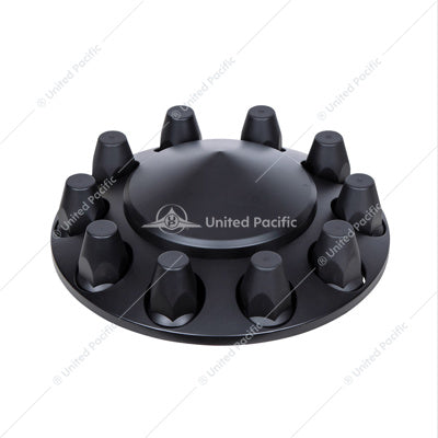 Pointed Front Axle Cover With 33mm Standard Thread-On Nut Covers - Matte Black