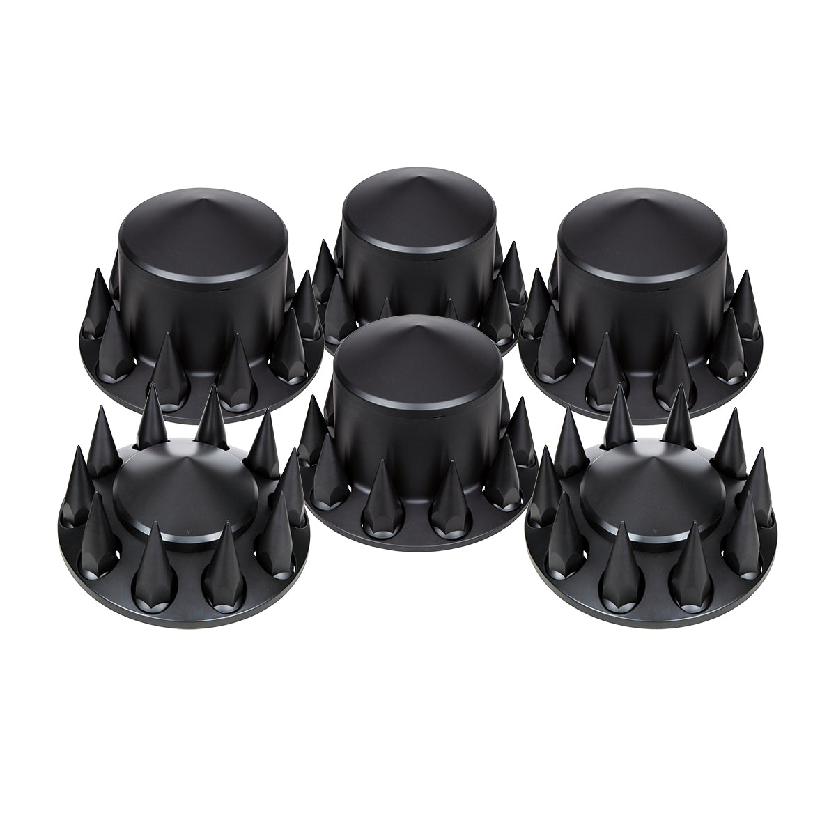 Pointed Axle Cover Combo Kit With 33mm Spike Nut Covers & Nut Covers Tool - Matte Black