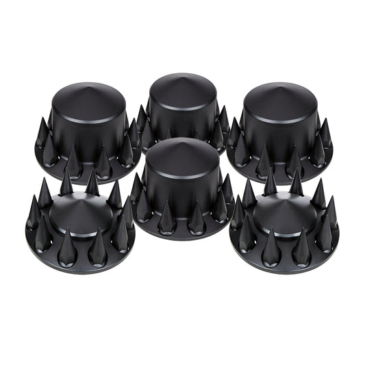 Pointed Axle Cover Combo Kit With 33mm Spike Nut Covers & Nut Covers Tool - Matte Black