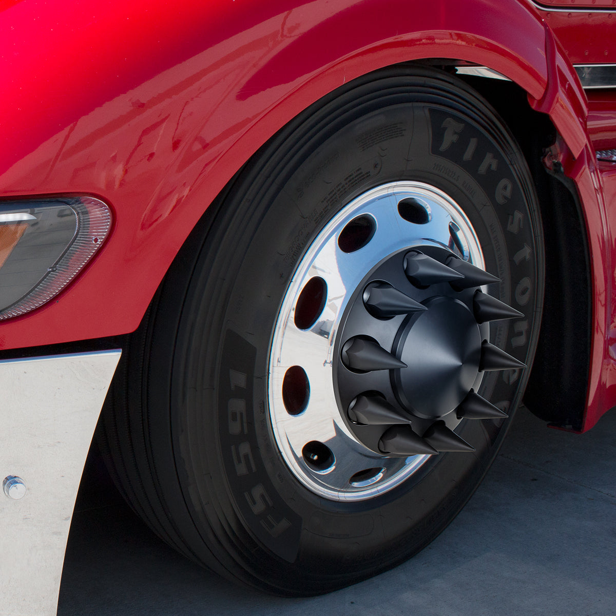 Pointed Axle Cover Combo Kit With 33mm Spike Nut Covers & Nut Covers Tool - Matte Black