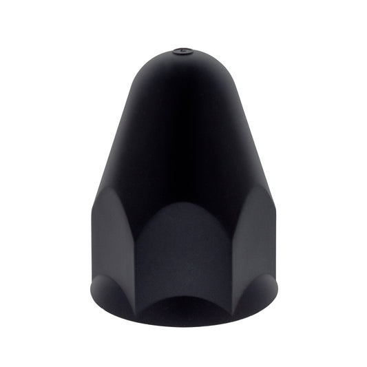 1-1/2" X 2-3/4" Matte Black Painted Plastic Bullet Nut Covers - Push-On (20-Pack)