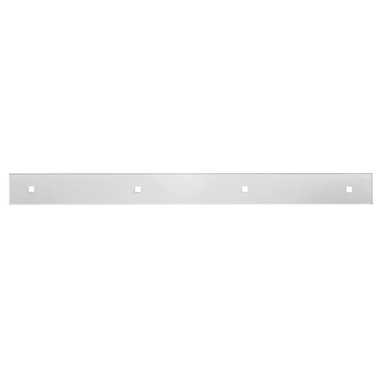 Chrome Top Mud Flap Plain Plate - Bolt Thru 2" X 24"